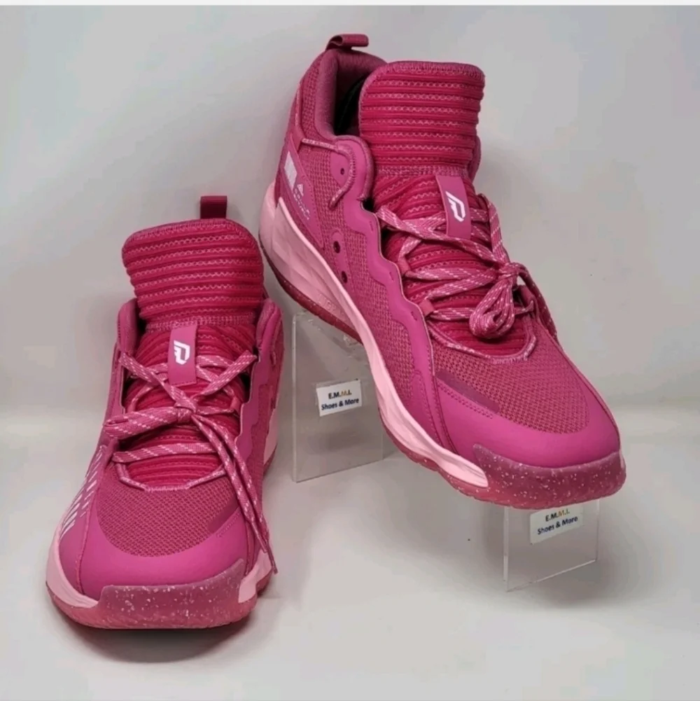 Adidas Dame 7 SM EXTPLY Basketball Sneaker Pink Blast Men’s Size 19 GW7909 New
